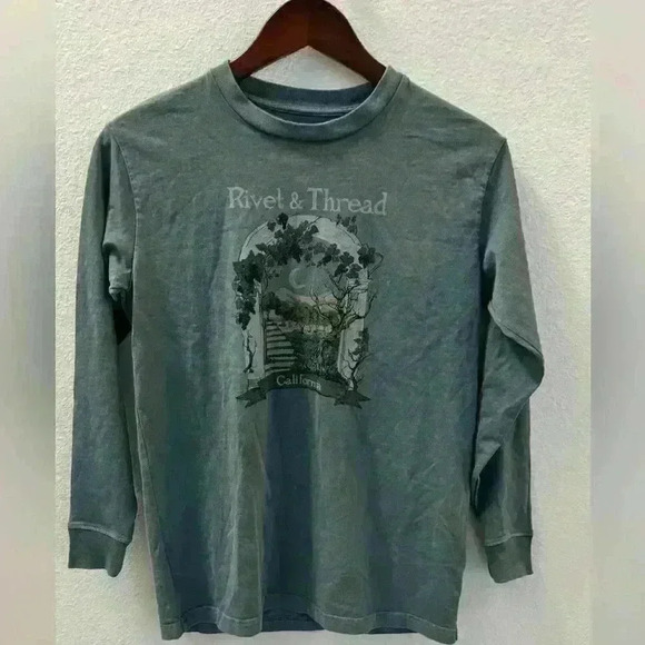 NWT Madewell Rivet & Thread Graphic Long-Sleeve Tee - Picture 5 of 8